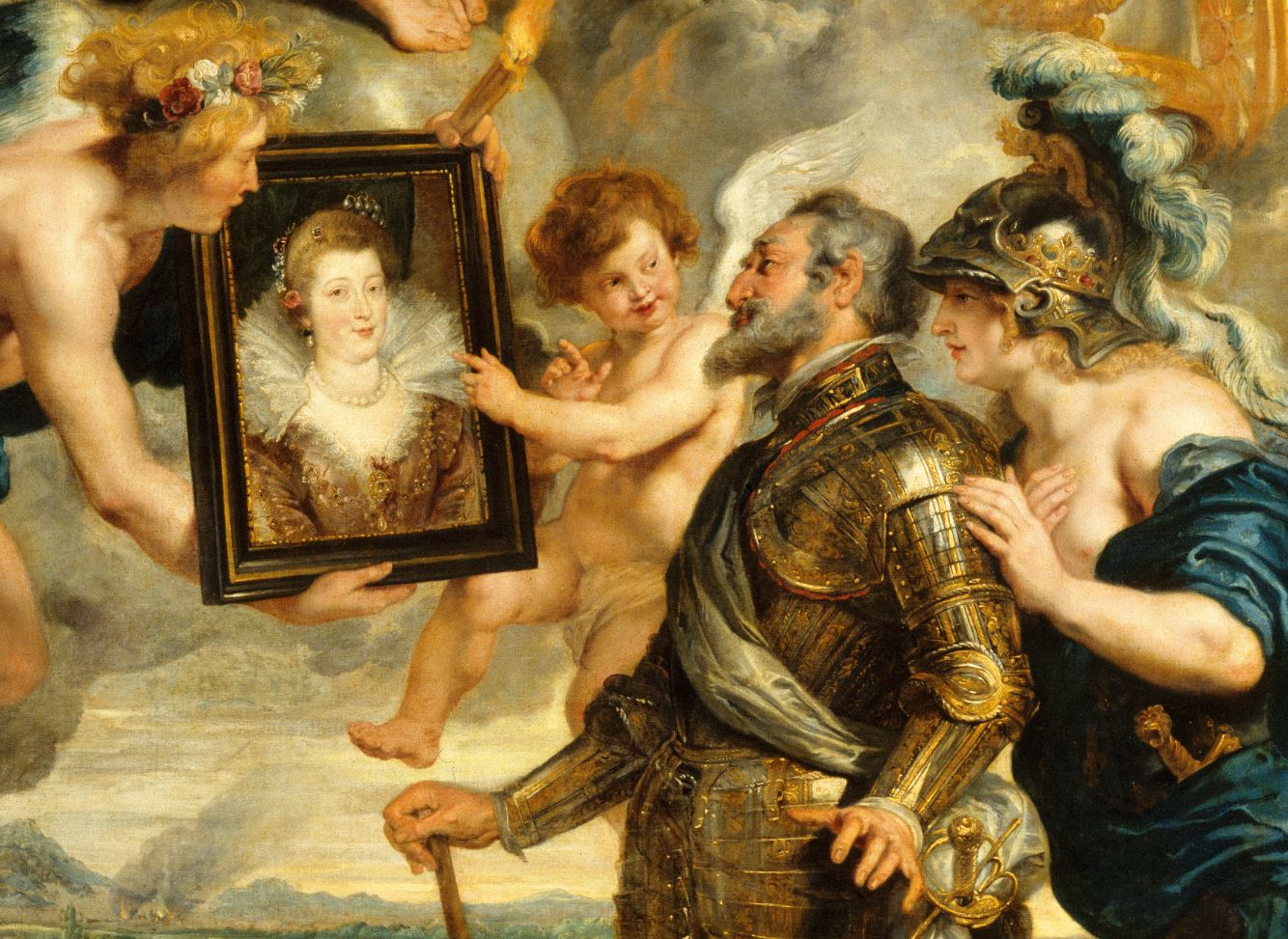 Pierre Paul Rubens, Henri IV reçoit le portrait de Marie de Médicis (détail) © RMN-GP (Musée du Louvre) / René-Gabriel Ojéda / Thierry Le Mage